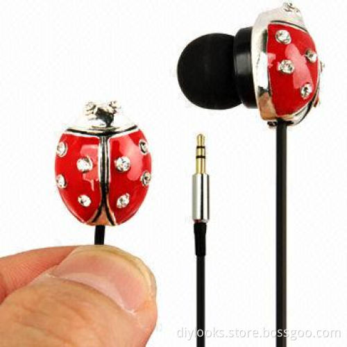 Metal Version of the Diamond Rose Style Earphones